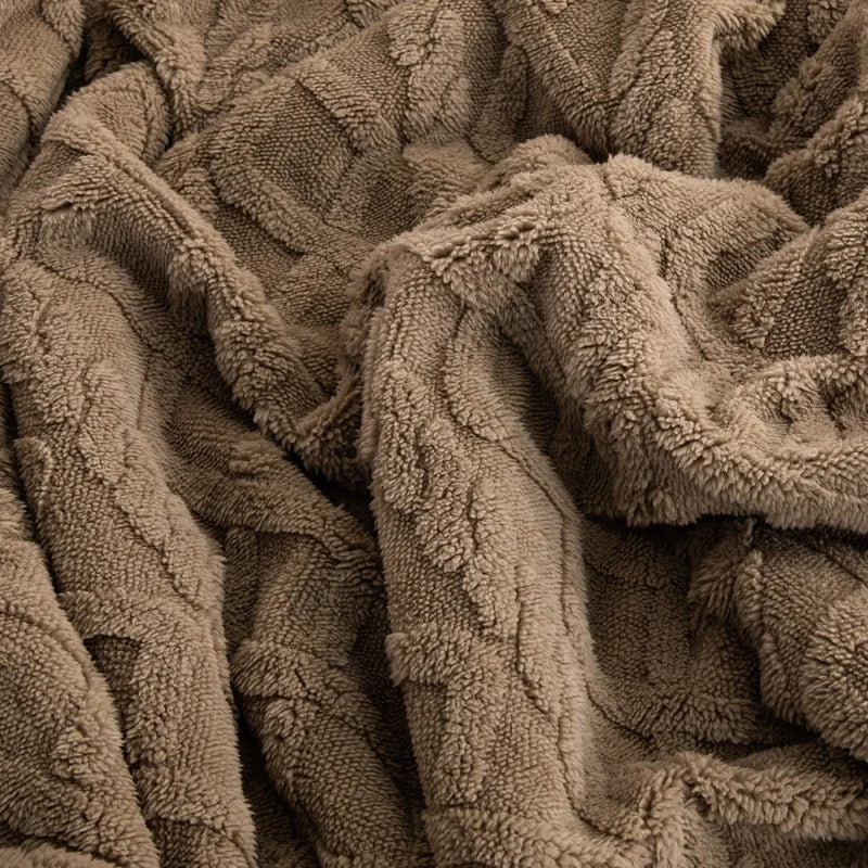 Cobertor Sherpa com Relevo de Losangos, 150x200 cm