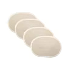 Conjunto de 4 jogos americanos ovais, resistentes ao calor, laváveis e antiderrapantes, para mesa de jantar