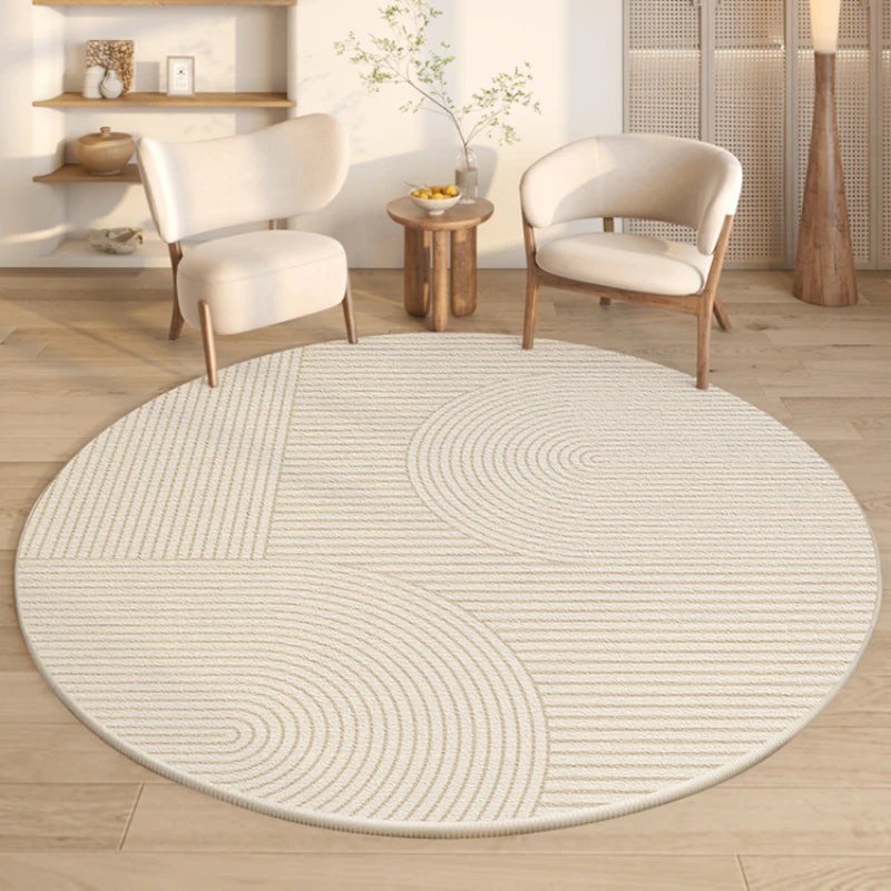 Estilo moderno tapetes para o quarto minimalista sala de estar decoração redonda antiderrapante tapete macio cabeceira lavável estudo