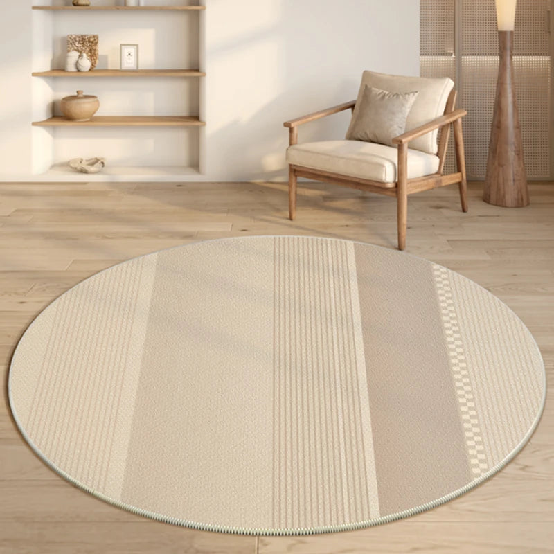 Estilo moderno tapetes para o quarto minimalista sala de estar decoração redonda antiderrapante tapete macio cabeceira lavável estudo
