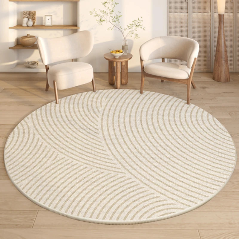Estilo moderno tapetes para o quarto minimalista sala de estar decoração redonda antiderrapante tapete macio cabeceira lavável estudo
