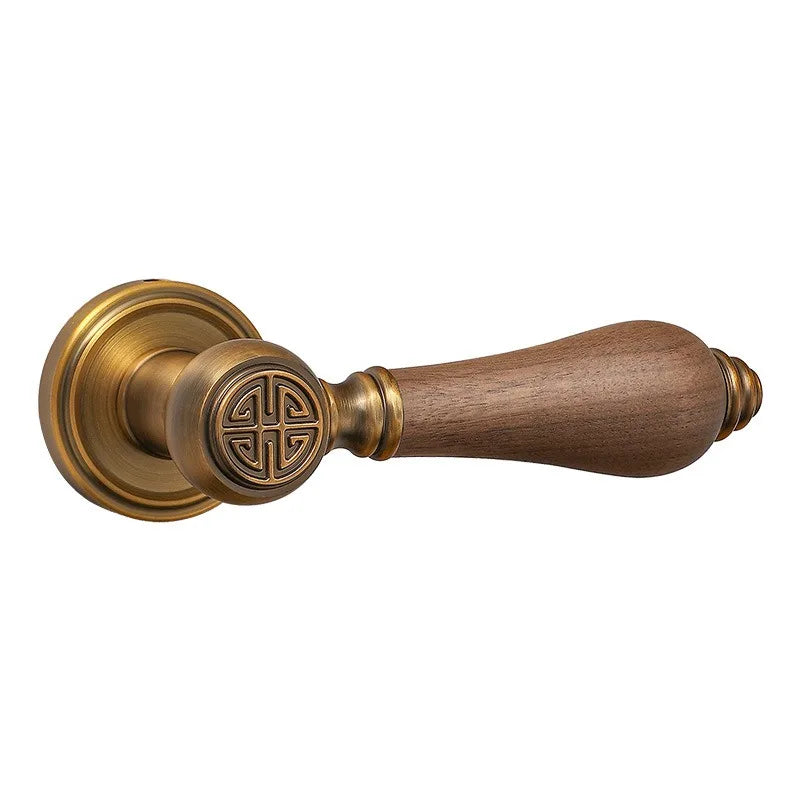 Fechadura de Porta Silenciosa Estilo Francês Luxo Leve Bronze Antigo Universal para Quarto e Escritório