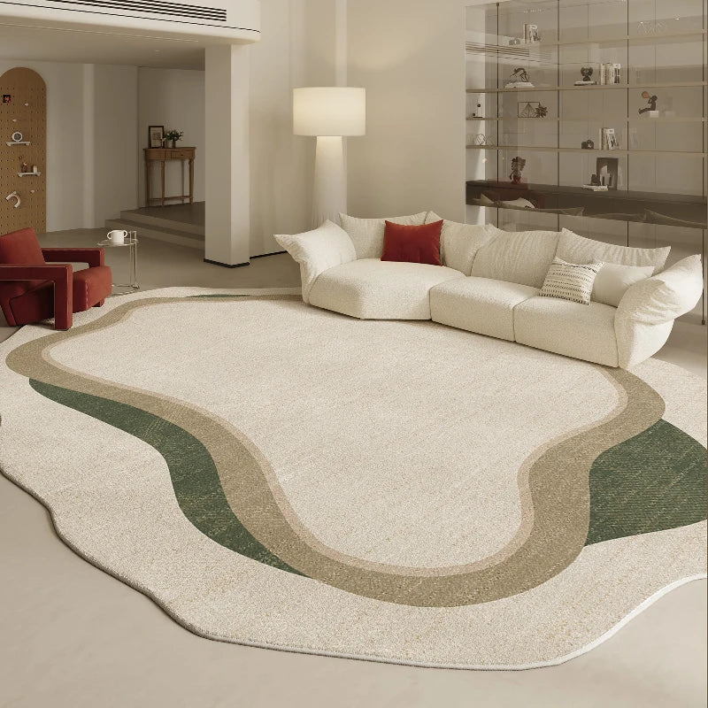 Formas irregulares sala de estar decoração tapete estilo moderno para o quarto casa engrossar tapete de pelúcia fofo macio lounge tapete