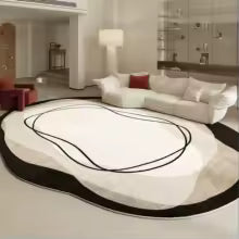 Formas irregulares sala de estar decoração tapete estilo moderno para o quarto casa engrossar tapete de pelúcia fofo macio lounge tapete