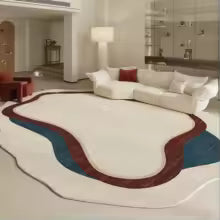 Formas irregulares sala de estar decoração tapete estilo moderno para o quarto casa engrossar tapete de pelúcia fofo macio lounge tapete