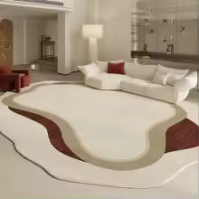 Formas irregulares sala de estar decoração tapete estilo moderno para o quarto casa engrossar tapete de pelúcia fofo macio lounge tapete