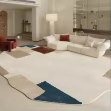 Formas irregulares sala de estar decoração tapete estilo moderno para o quarto casa engrossar tapete de pelúcia fofo macio lounge tapete