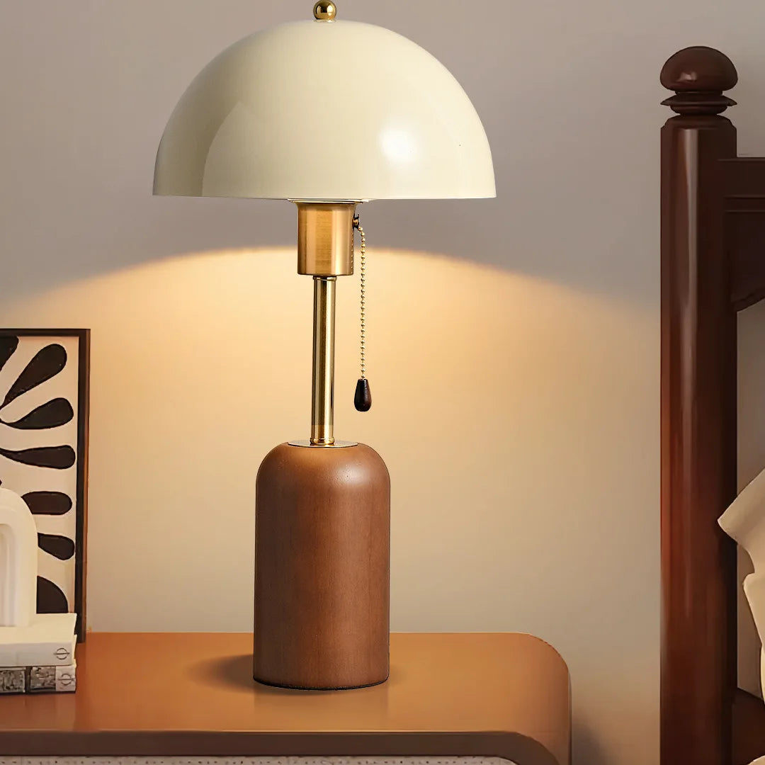 Luminária de Mesa Estilo Retro do Sudeste Asiático para Quarto, Estudo, Sala de Estar, Mesa Lateral, Atmosfera de Alto Padrão, Luminária de Cabeceira em Madeira Sólida