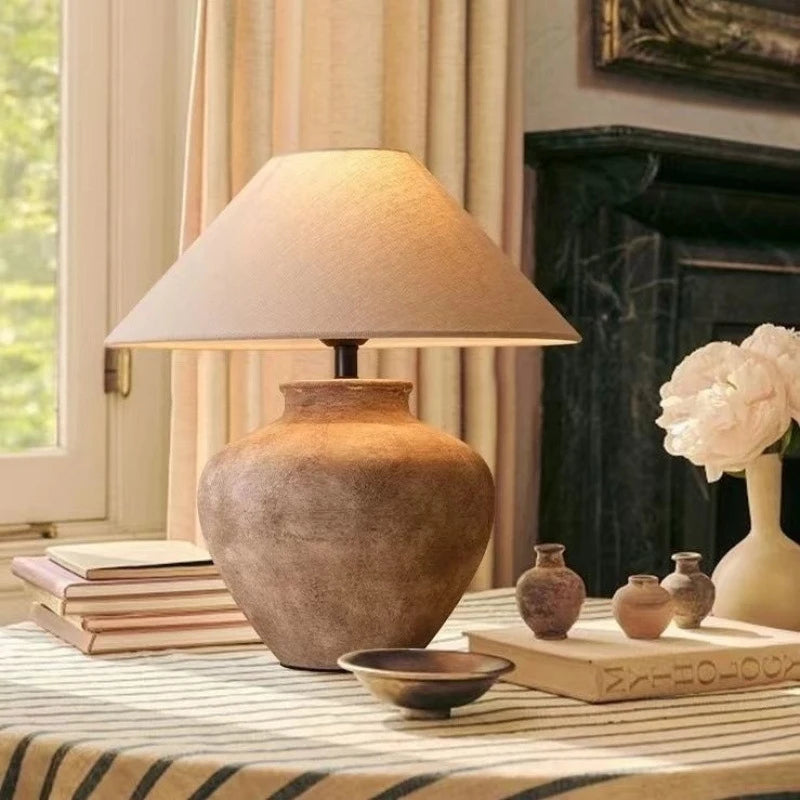 Luminária de Mesa LED com Estilo Japonês Vintage