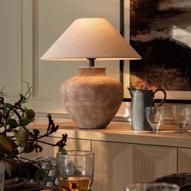 Luminária de Mesa LED com Estilo Japonês Vintage