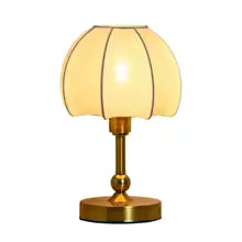 Luminária de Mesa LED Estilo Nórdico Vintage com Controle por Toque, Pequena Luz Noturna Recarregável USB, Lâmpada de Ambiente com Proteção Ocular para Banheiro
