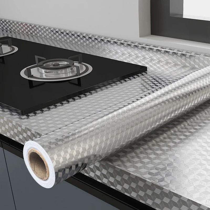 Papel Alumínio com Adesivo Para Cozinha