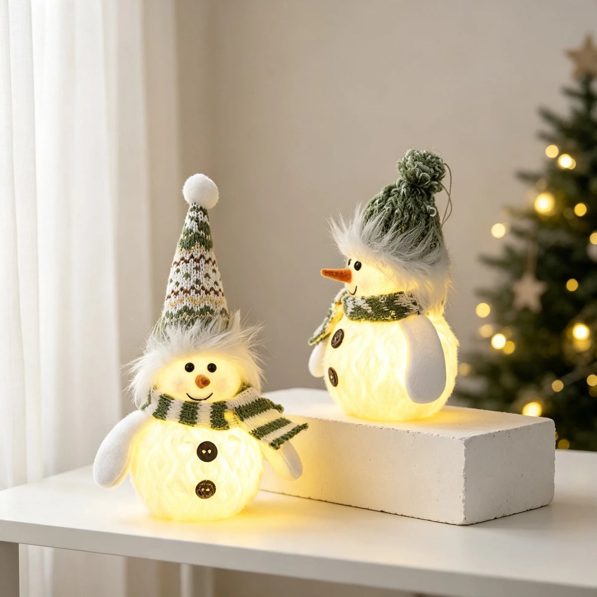Novas Luzes LED, Decorações de Natal com Boneco de Neve para Pendurar, Enfeite de Boneco de Neve de Natal, Decorações de Natal Feitas à Mão, Natal