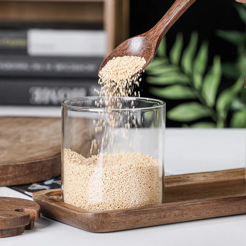 Potes de Vidro para Temperos e Especiarias - Kit 3 Peças