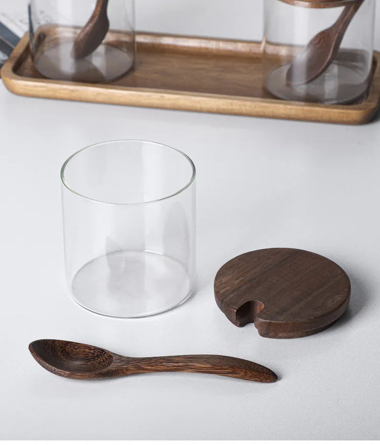 Potes de Vidro para Temperos e Especiarias - Kit 3 Peças
