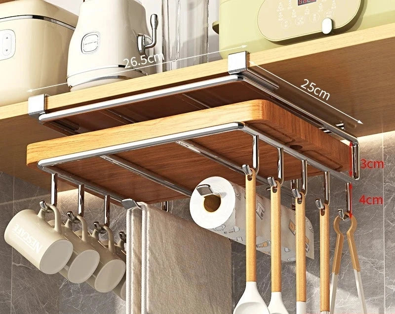Rack de Armazenamento para Cozinha Sem Perfuração