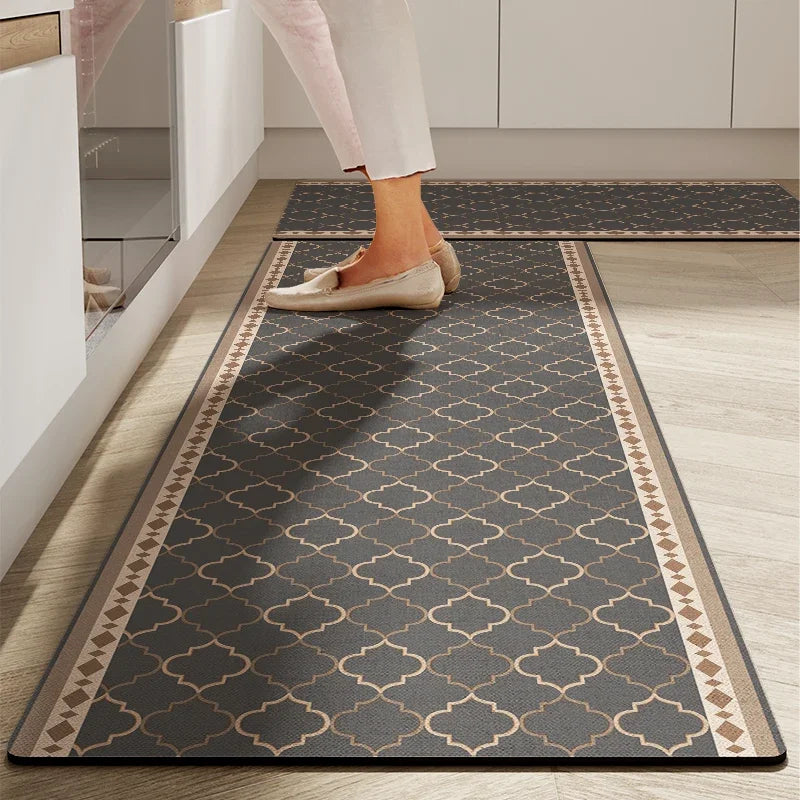 Vikama americano retro cozinha tapete de lama diatomácea absorvente limpar banheiro antiderrapante à prova dwaterproof água decoração para casa