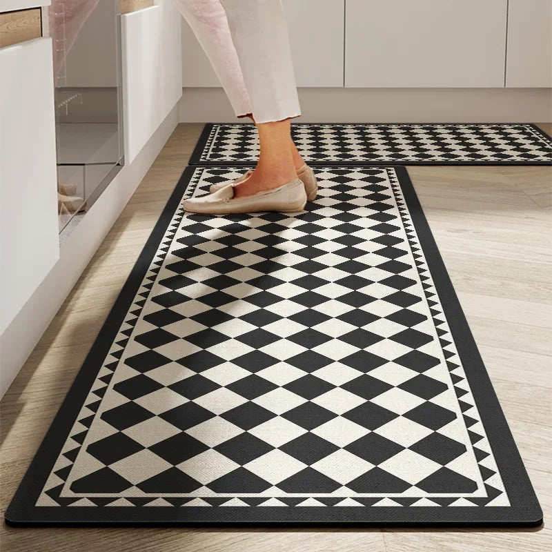 Vikama americano retro cozinha tapete de lama diatomácea absorvente limpar banheiro antiderrapante à prova dwaterproof água decoração para casa